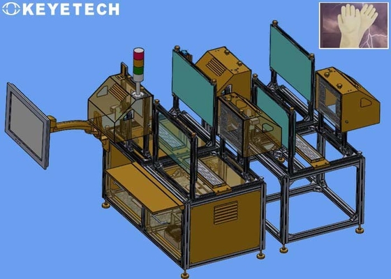 Испытания перчаток PVC KEYE оборудование SS 304 визуального контроля медицинского удаленное материальное